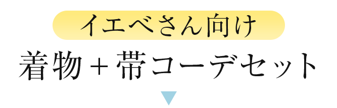 イエべさん向け　着物＋帯コーデセット