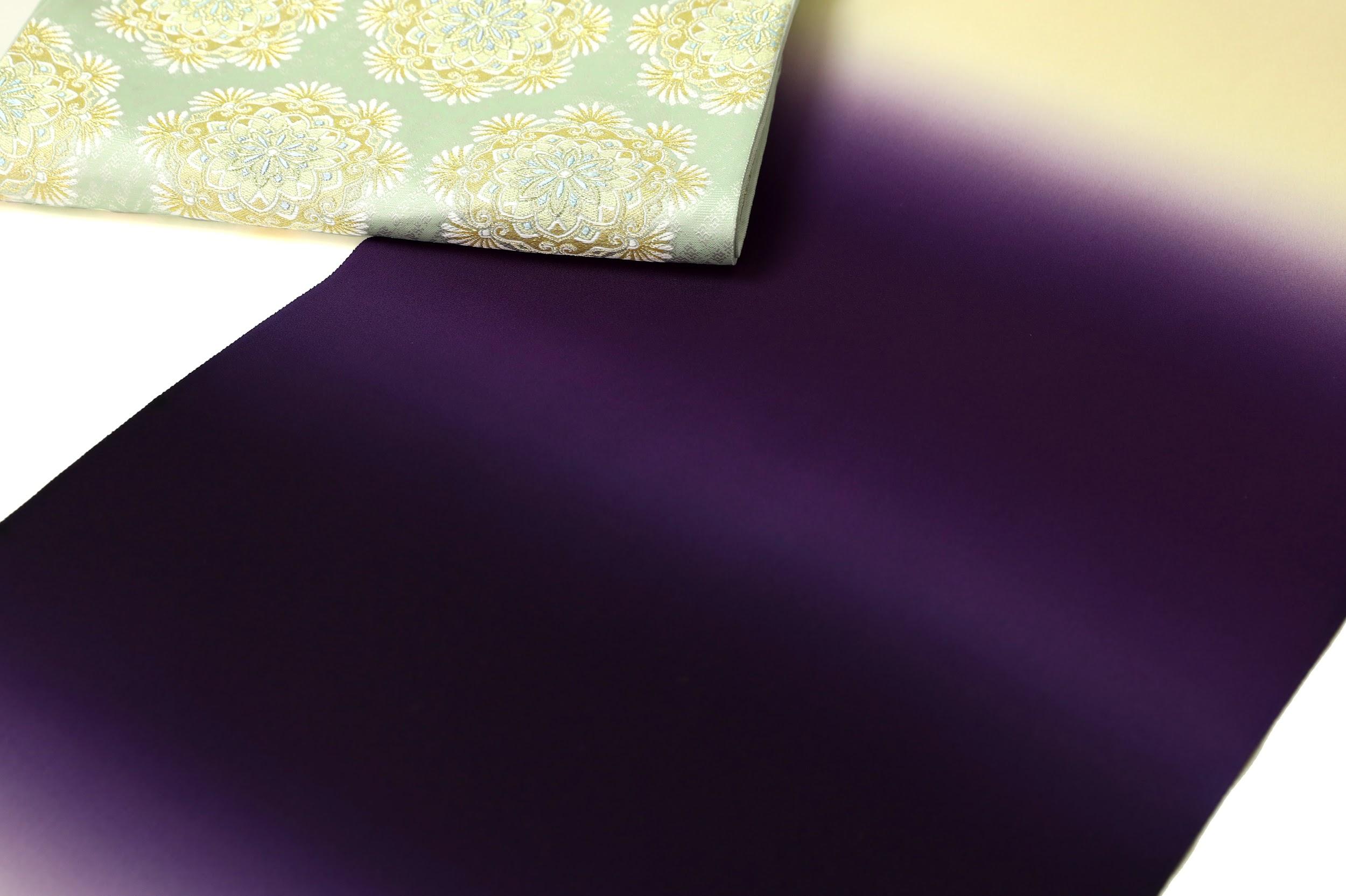 新品　濃い紫に華麗なグラデーション　高級付下げ４尺２寸