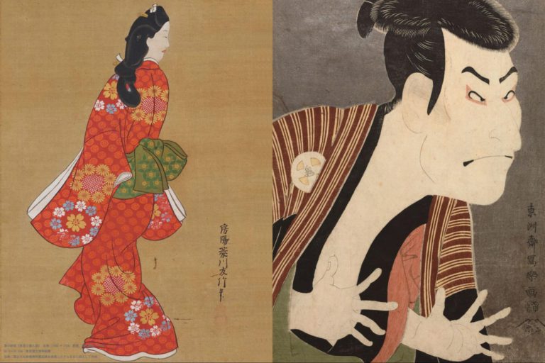 写楽歌舞伎役者の浮世絵　洒落袋帯コスプレ