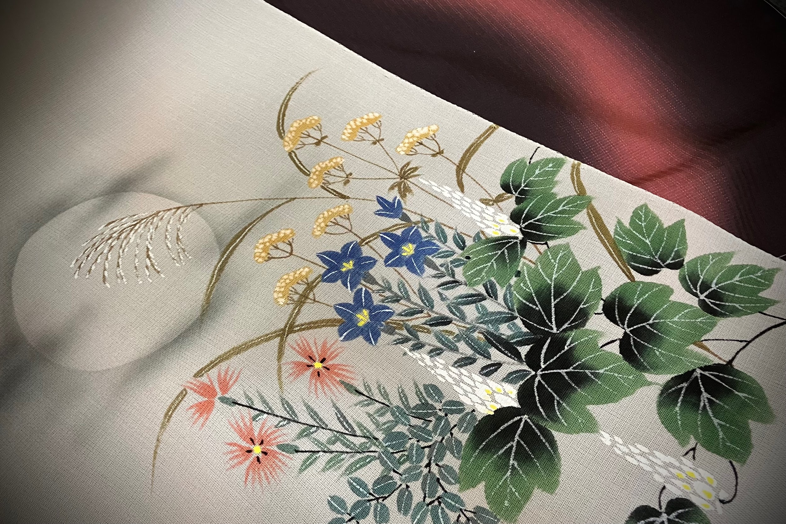 端午の節句着物　袋帯　時代物　アンティーク「鷹」日本手刺繍　端午の節句