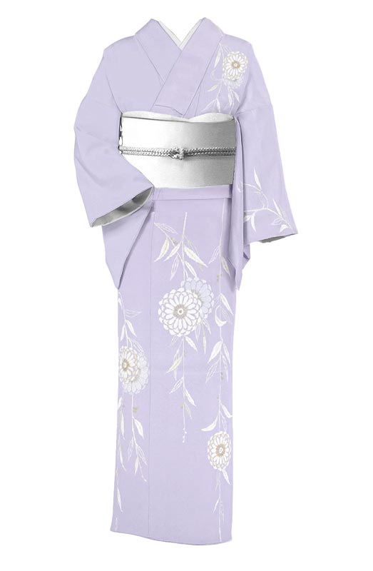 入卒・結婚式にお勧めの着物です！刺繍入り訪問着『宝尽くし：古代紫色