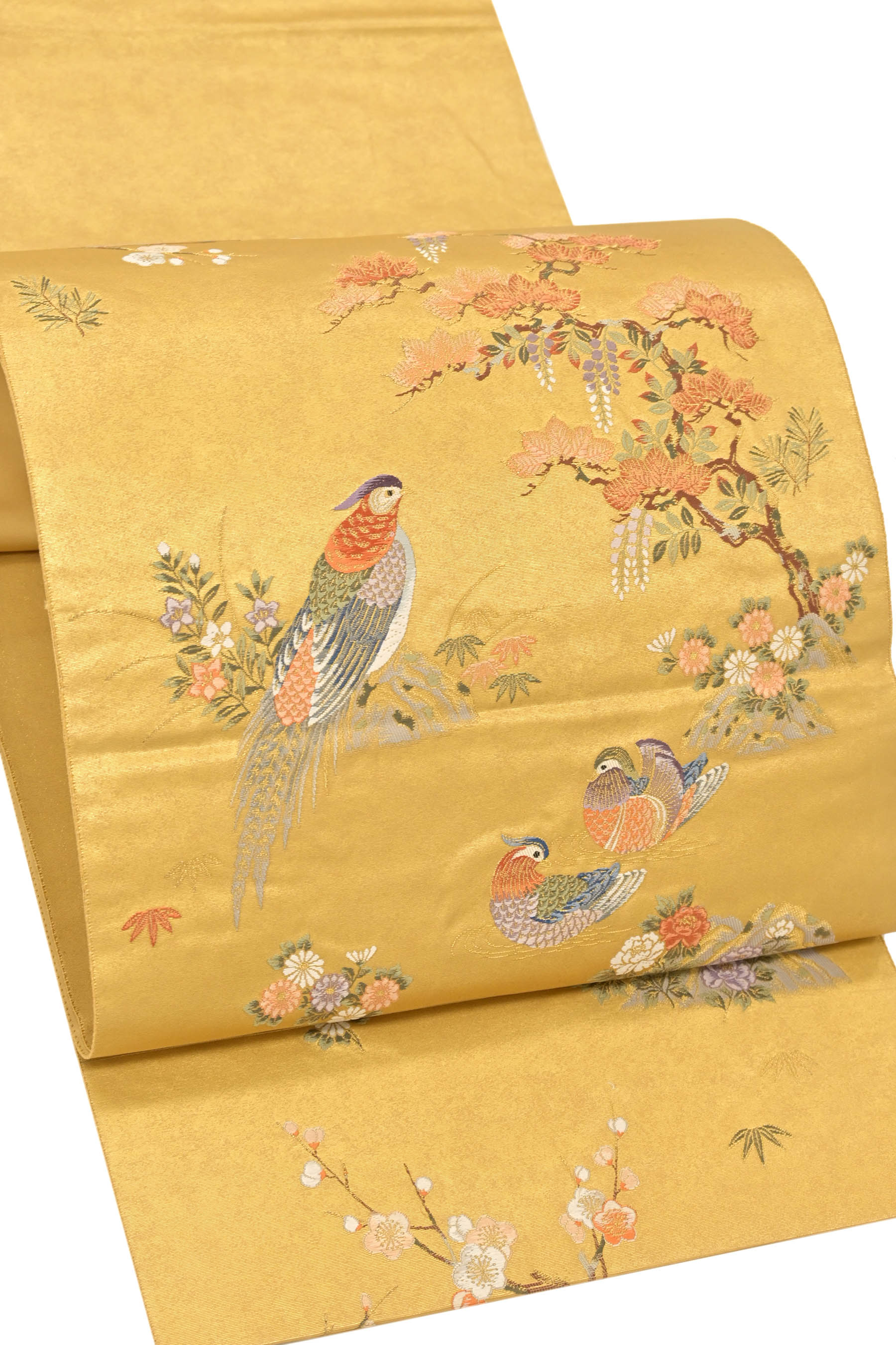 新品！西陣特選帯 本金箔 花春秋 本袋帯 - 女性和服、着物