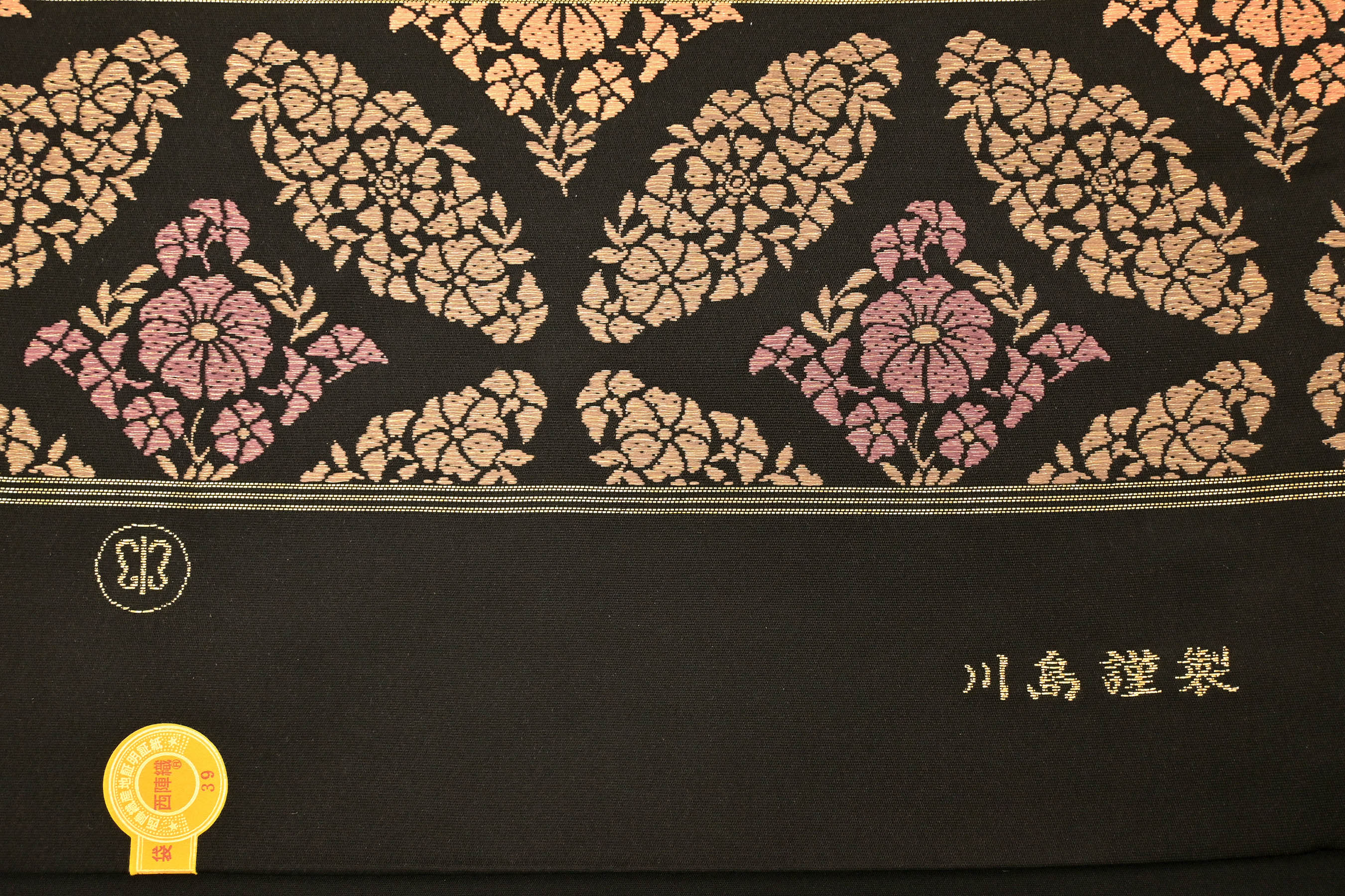 川島織物 特選西陣織袋帯 小花七宝 老舗のシックなフォーマル帯 訪問着 付下げと合わせて格調高い 着姿に 京都きもの市場 日本最大級の着物通販サイト