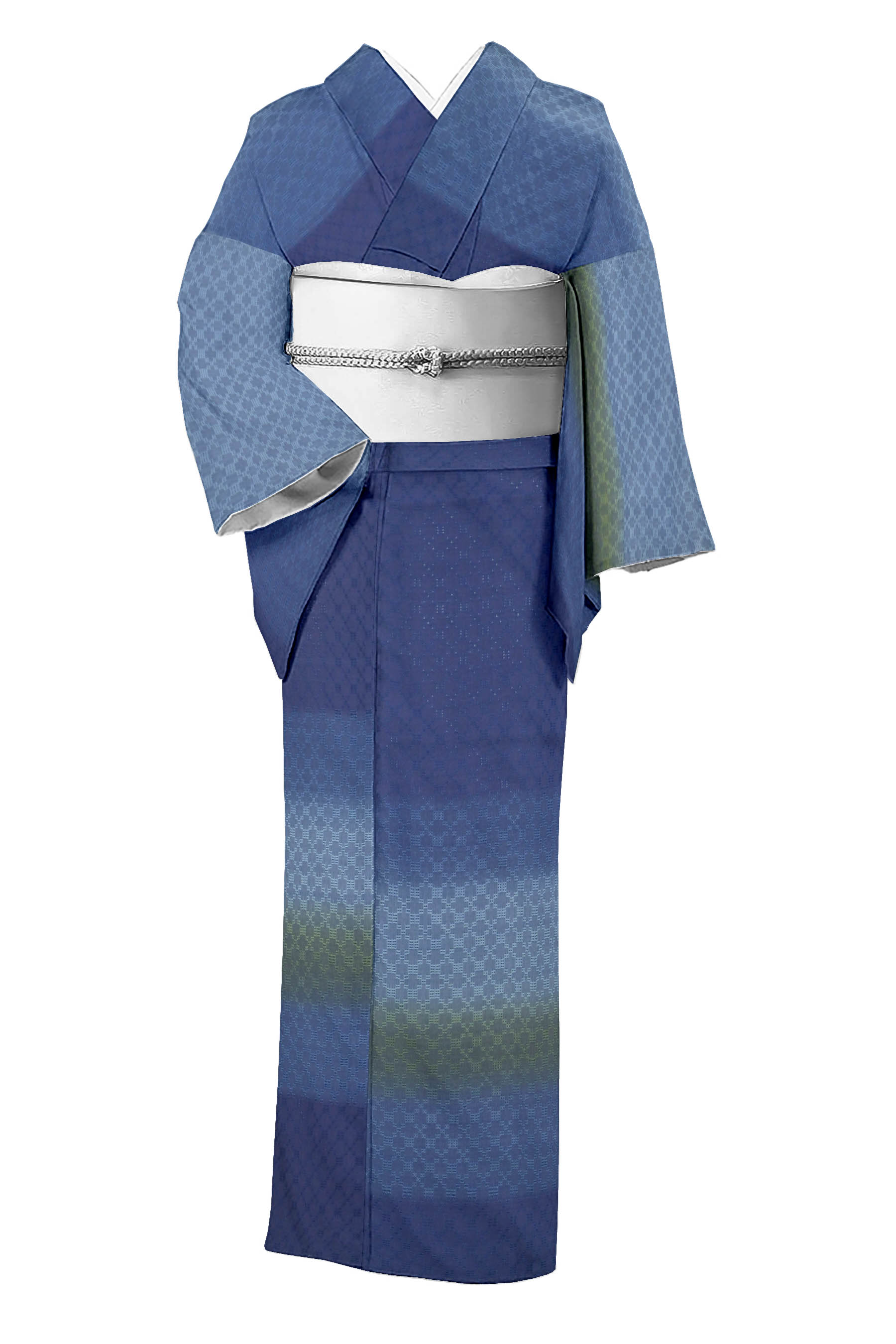 シックな紺色 亀甲織り 正絹大島紬 | www.gamutgallerympls.com