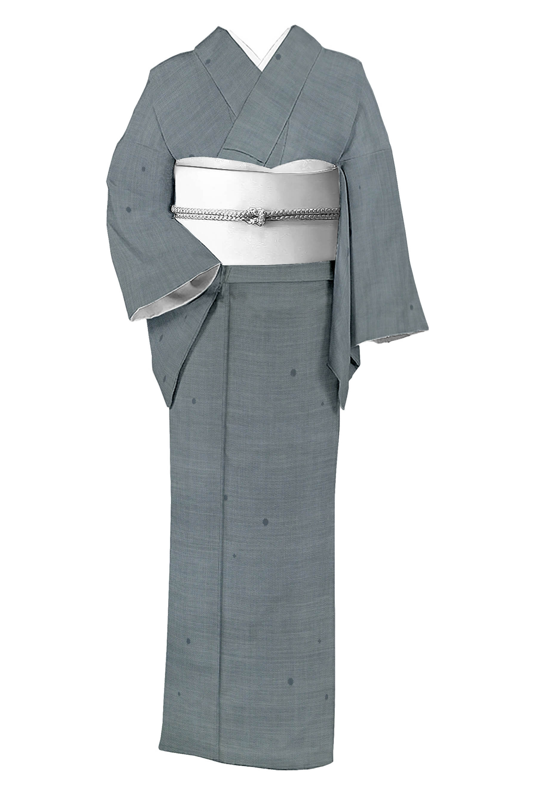 IK-985 本場白大島紬 カタス式 辻が花調 華やかな絣柄 正絹和洋折衷 - 着物