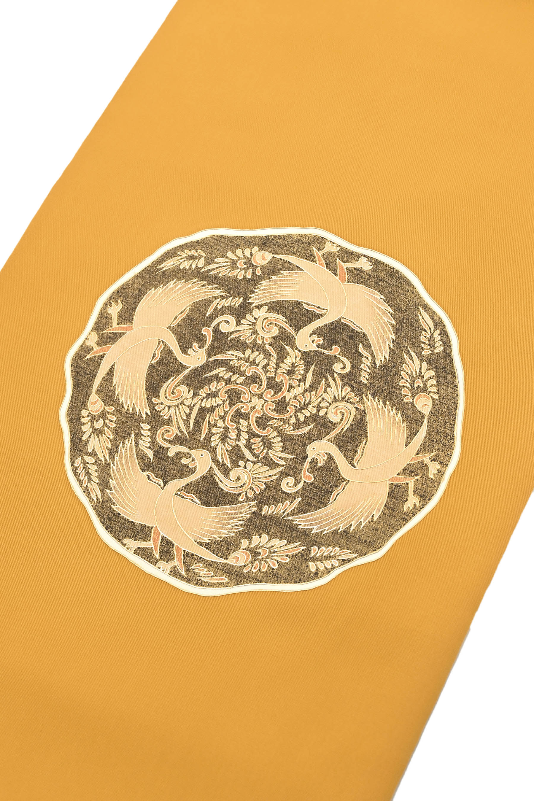 高級感 黒色地に金の波模様と星の螺鈿細工が施された名古屋帯 着物