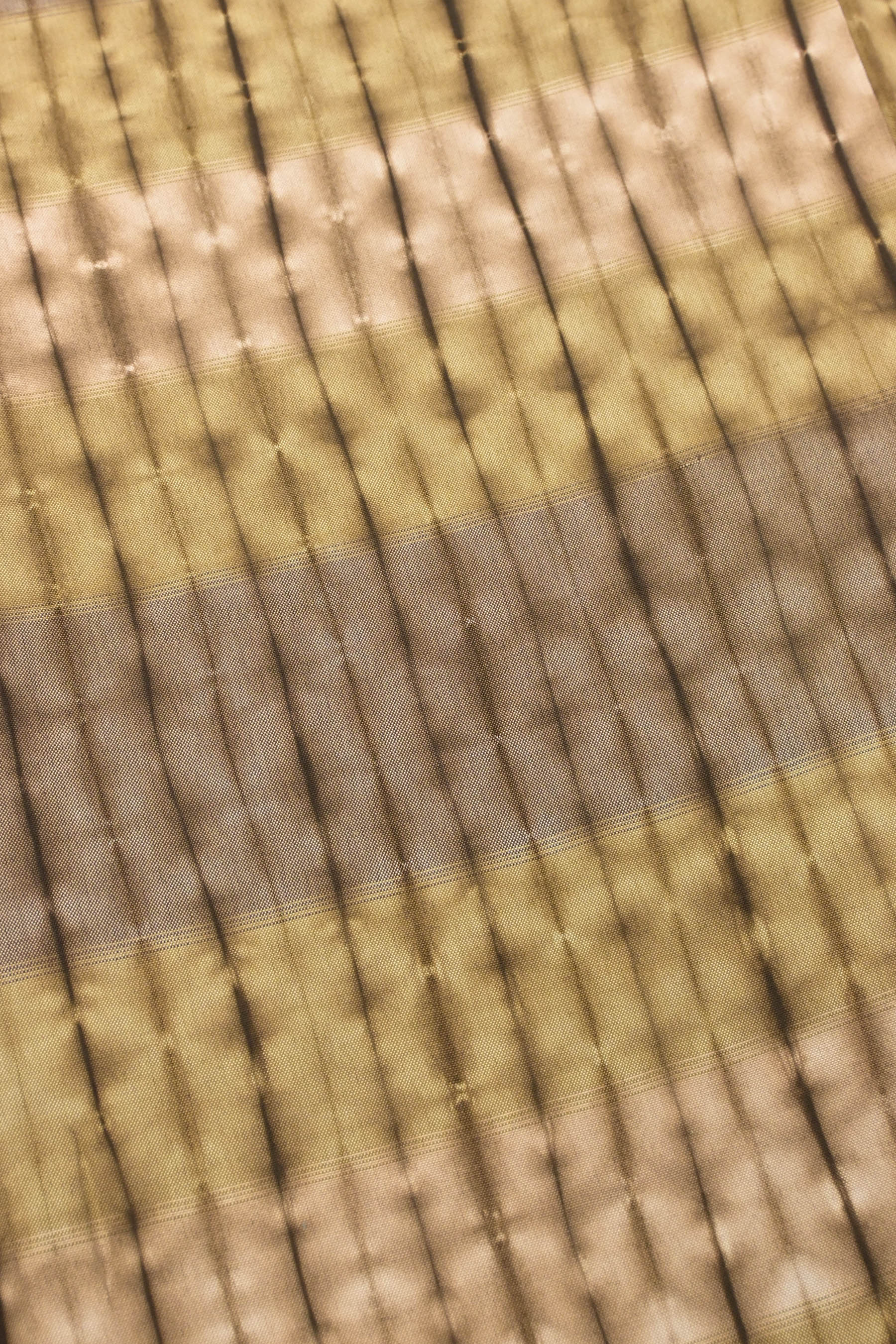 絞り 夾纈折縫い絞り 板締め 紬地 袷 着物