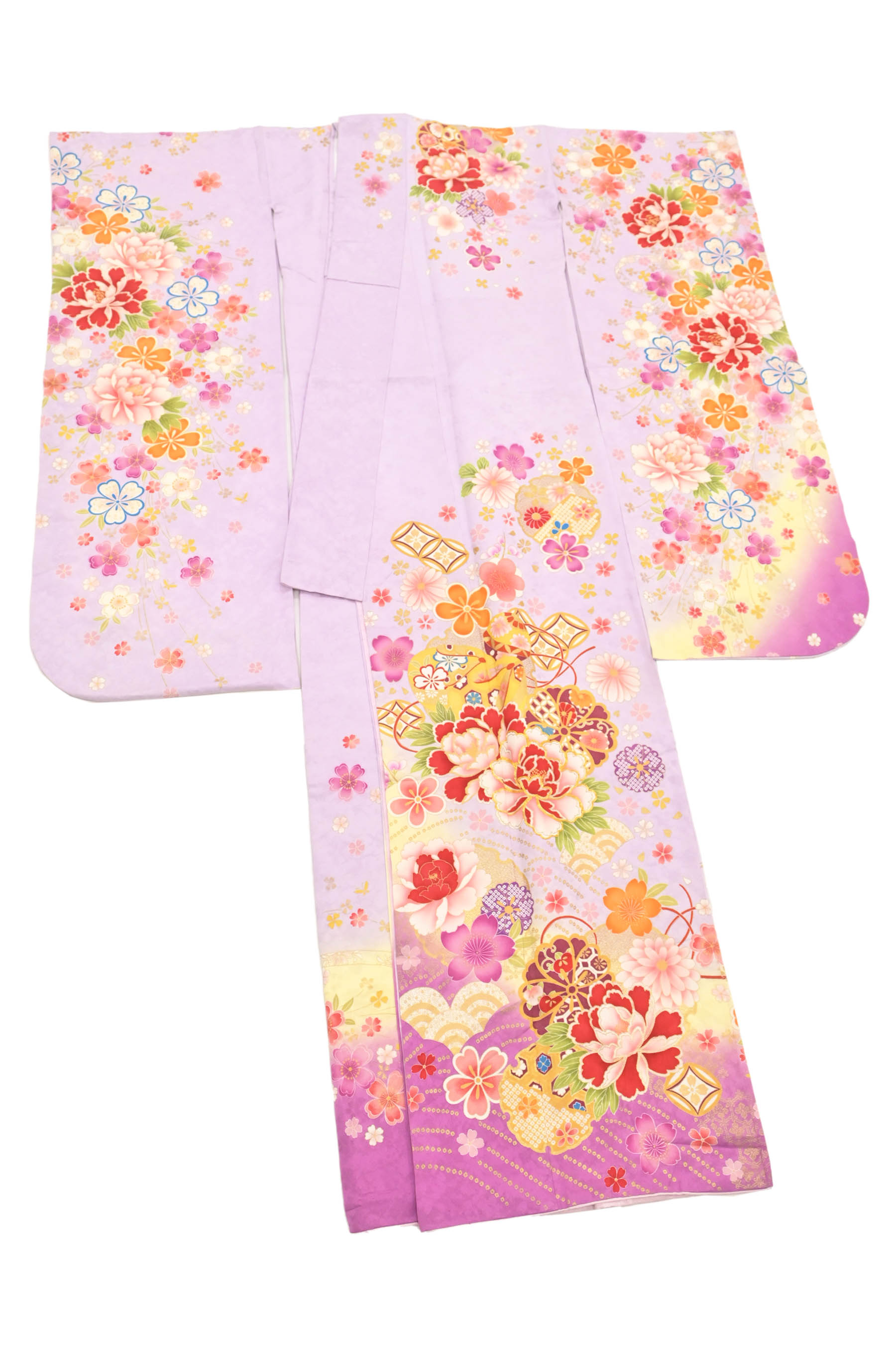 kimonosk振袖62　h　着物　振袖フルセット　振袖 　金彩　駒刺繍　刺繍