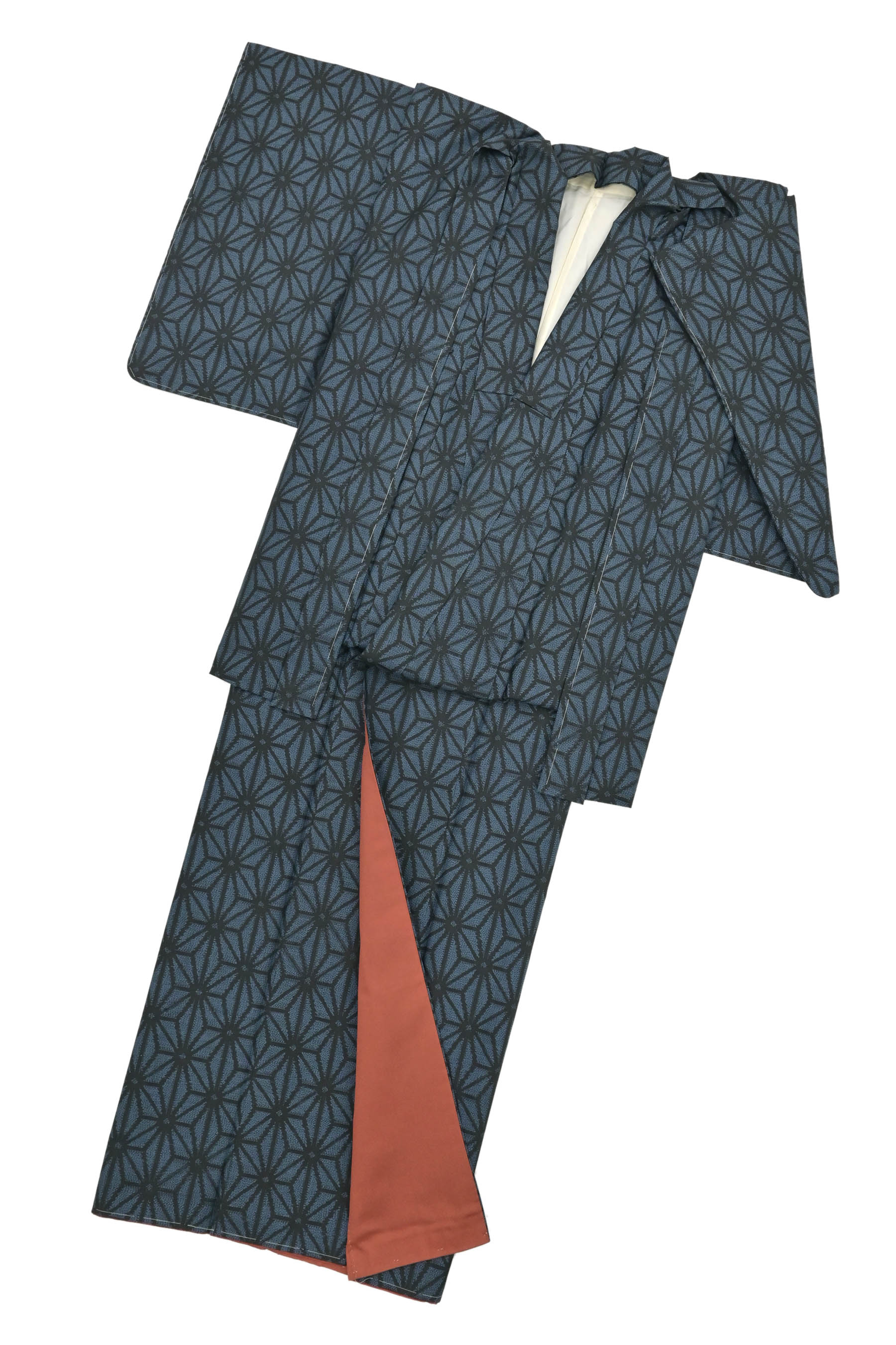 幅約37cm【未使用】村山大島紬　伝統的工芸品　アンサンブル　20.5m