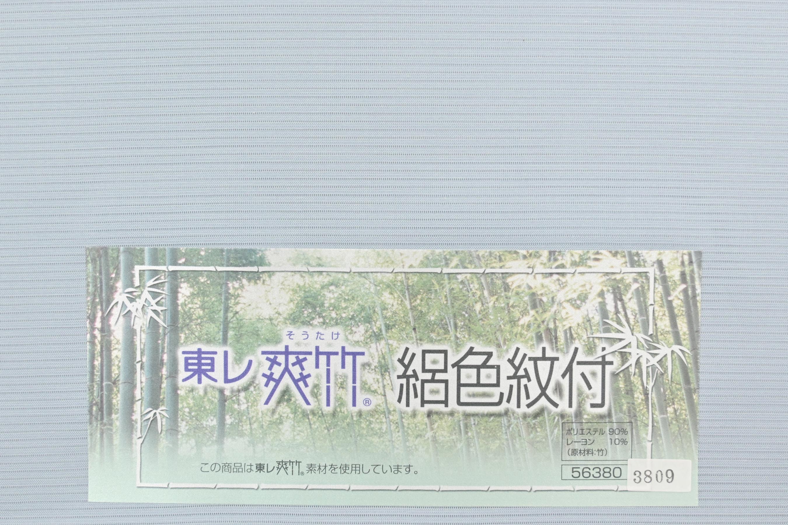 夏物] 東レ爽竹(そうたけ)色無地着尺 五本駒絽 灰青(No.3809)| 京都きもの市場【日本最大級の着物通販サイト】