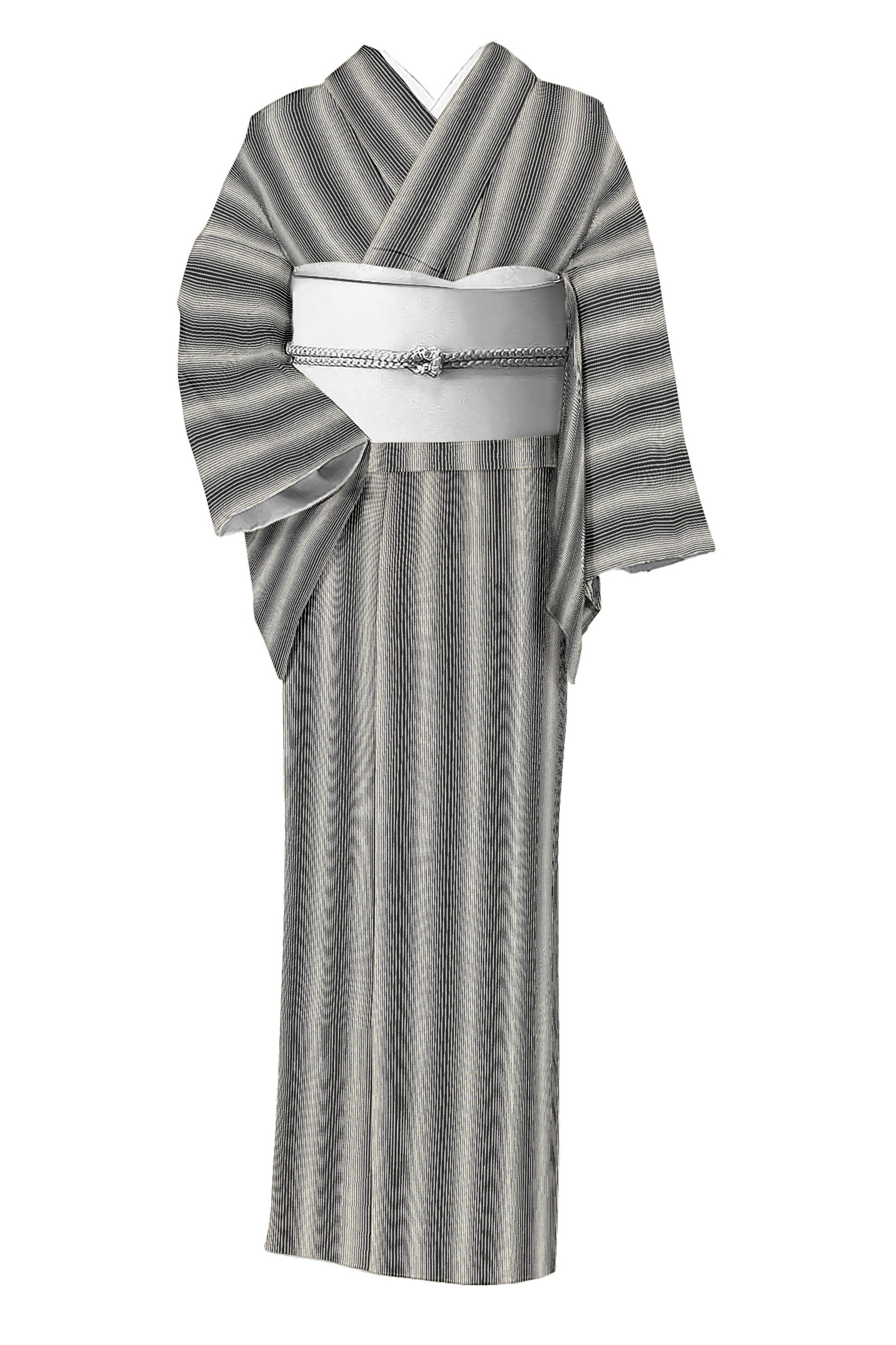 2259)着物 反物 駒絽 人間国宝児玉博 正絹 着尺幅約36cm - 着物