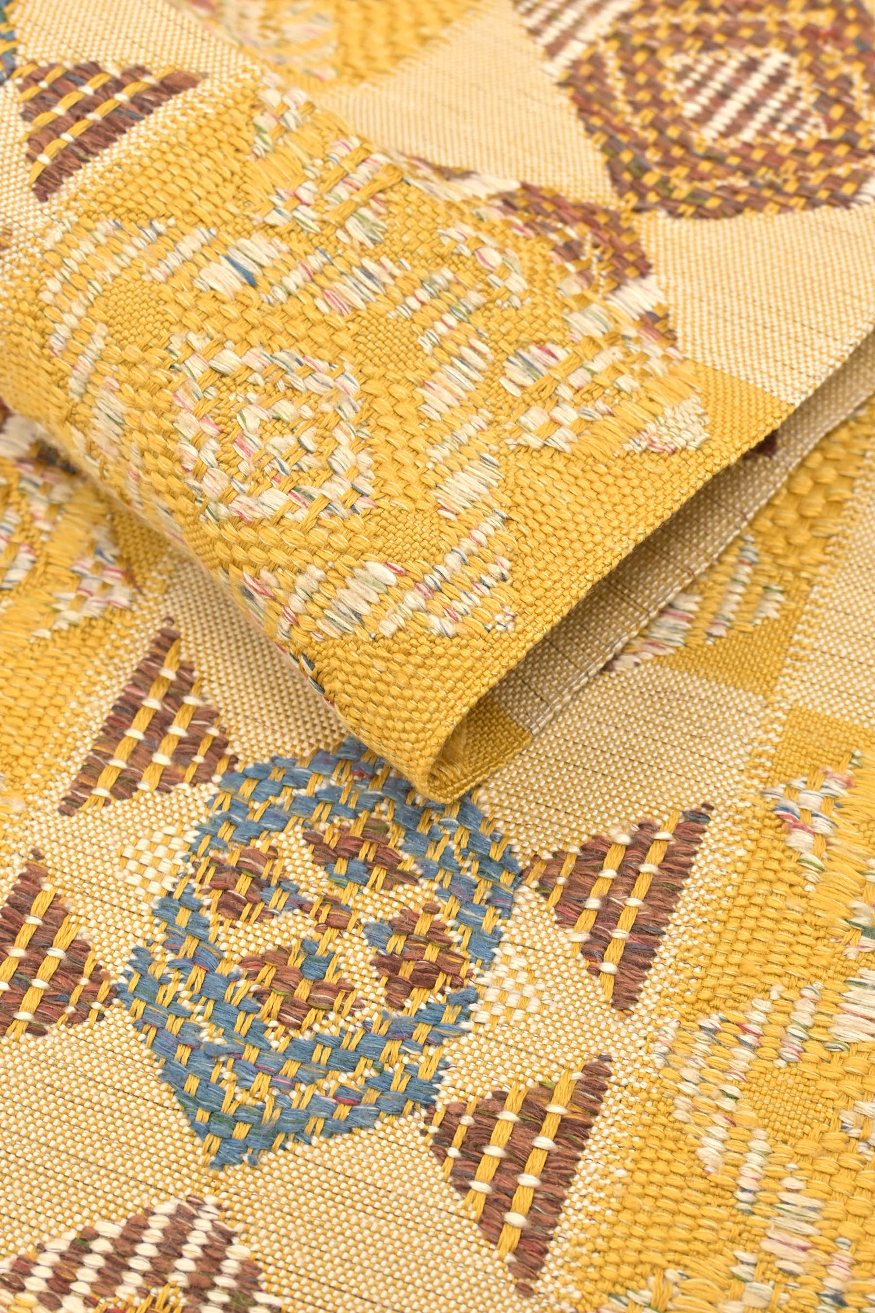 正絹別織 西陣紬帯 8寸名古屋帯 絹100%カラーレッド - 着物