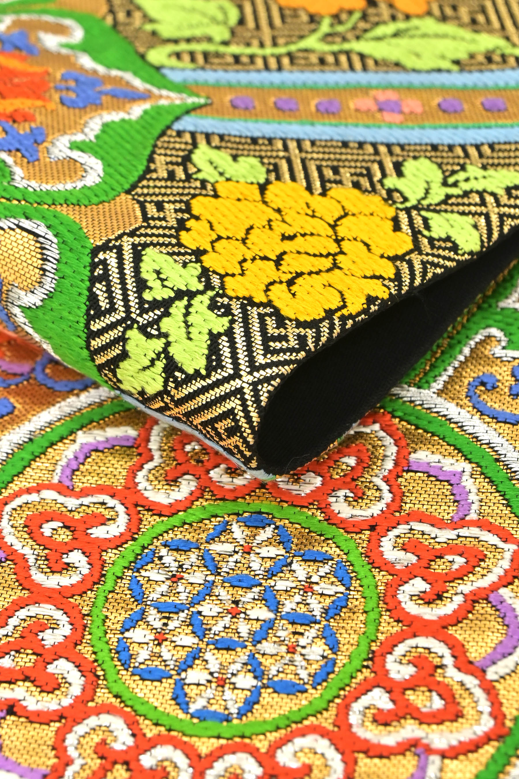 正絹　袋帯　藤原織物　西陣名門　2度着用美品　振袖　成人式約31cm×440cm