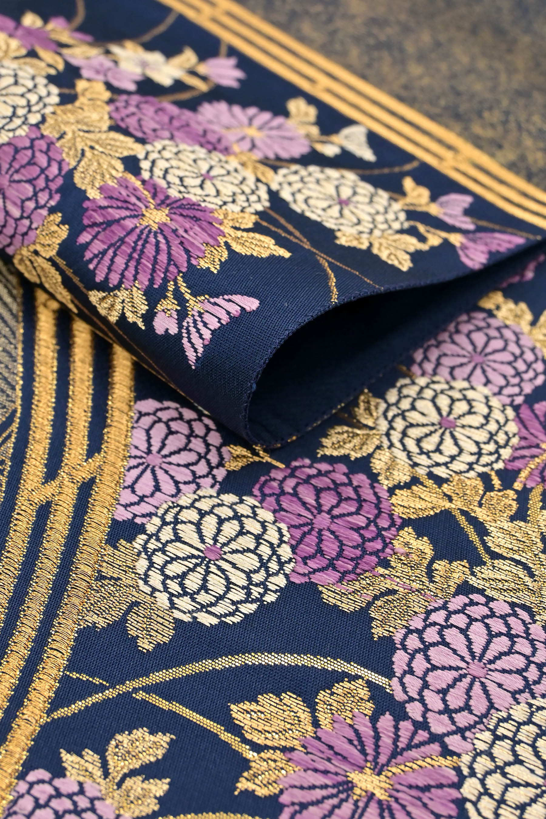 じゅらく 帝王紫 袋帯 作り帯 新品 - 着物