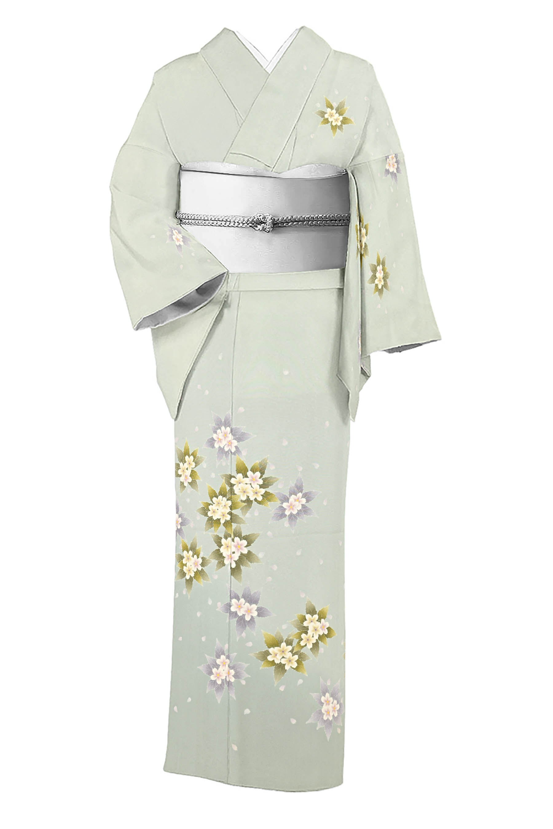 新納知英】 特選本加賀友禅訪問着 伝統的工芸品 「山桜」 風雅な魅力