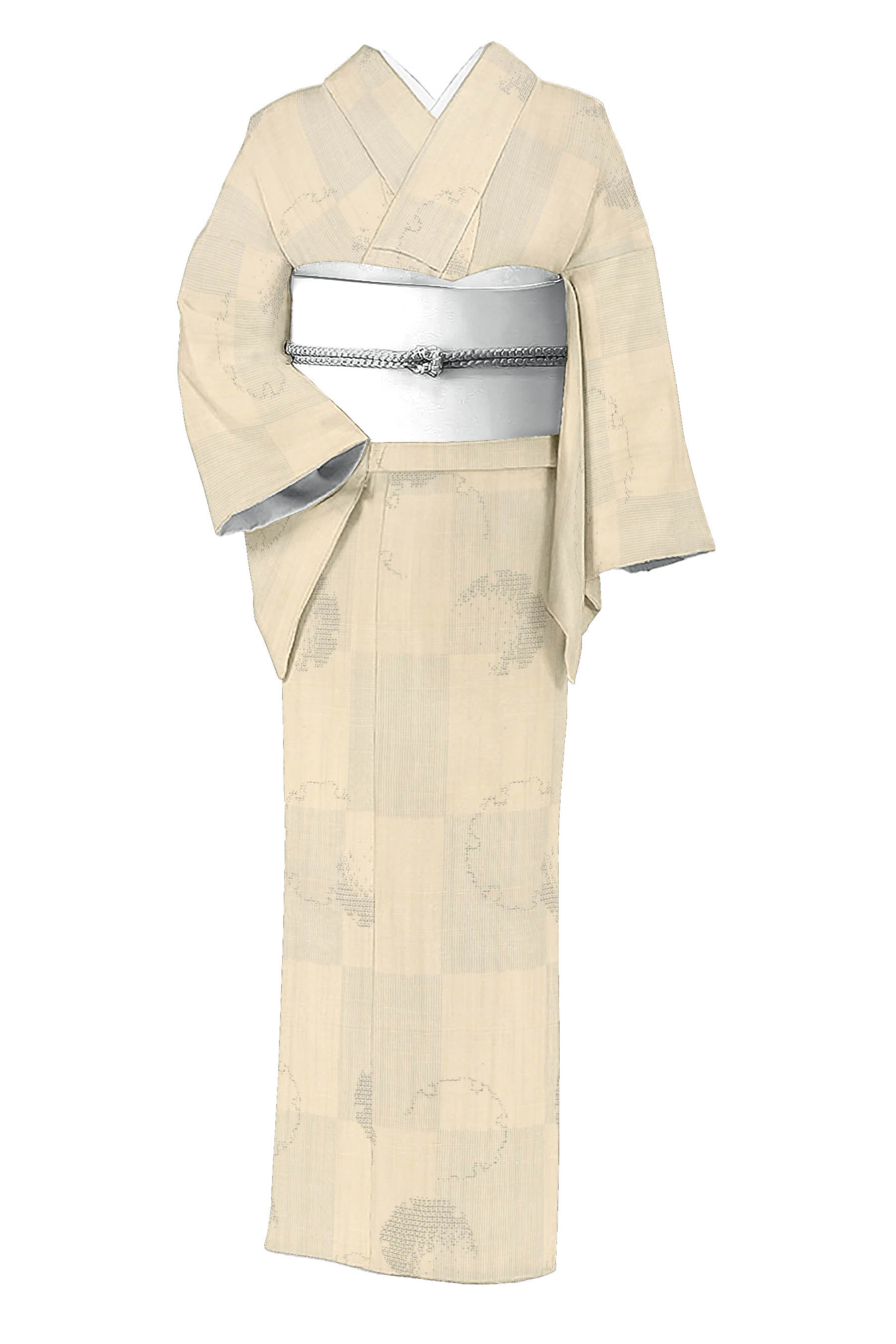 ☆真綿紬の二部式帯 m3846 - 着物・浴衣