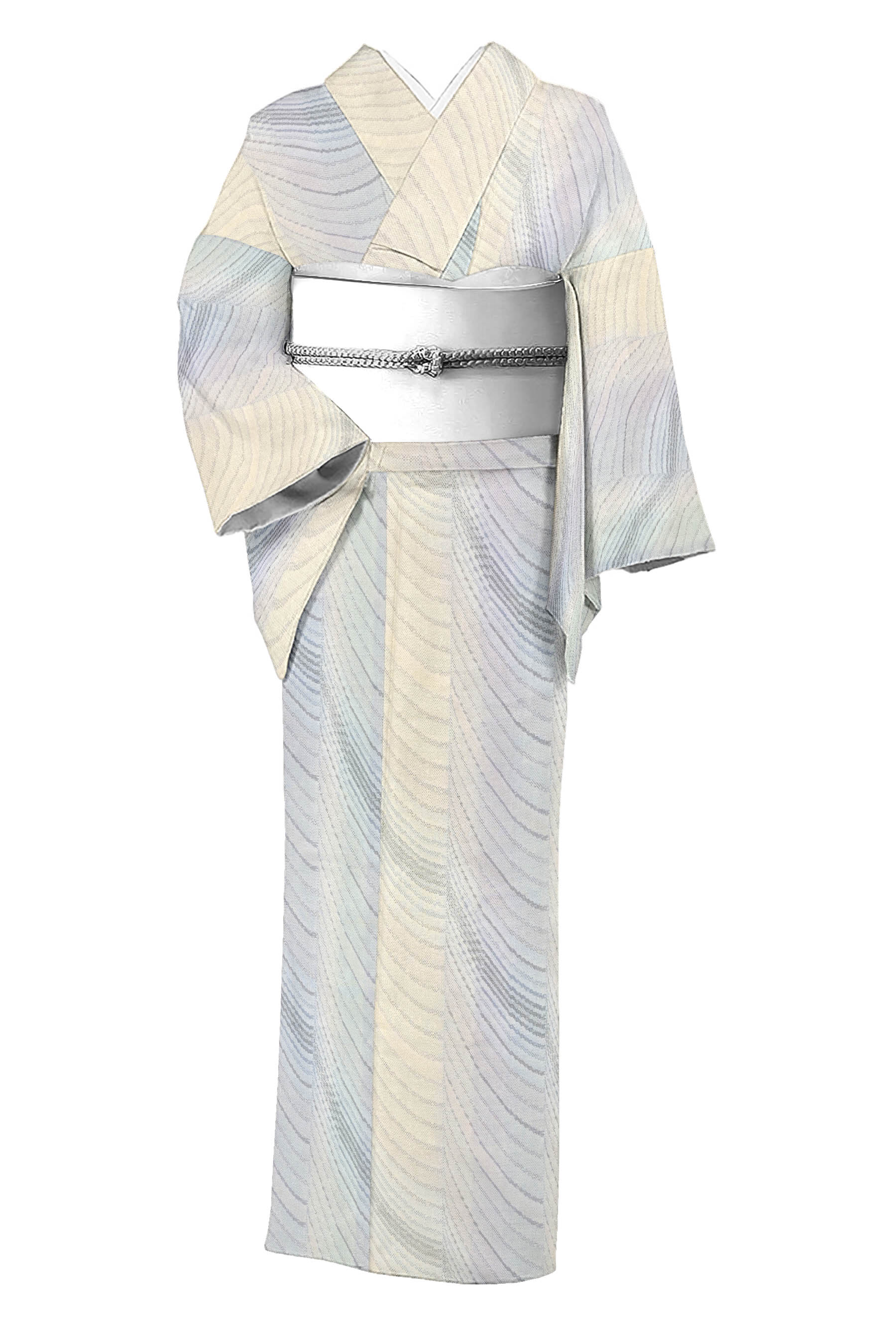 白のラグジュアリー　特選【本場白大島紬】～名匠　たかし～　新品のお着物です艶やかな光沢を湛えた純白の絹布