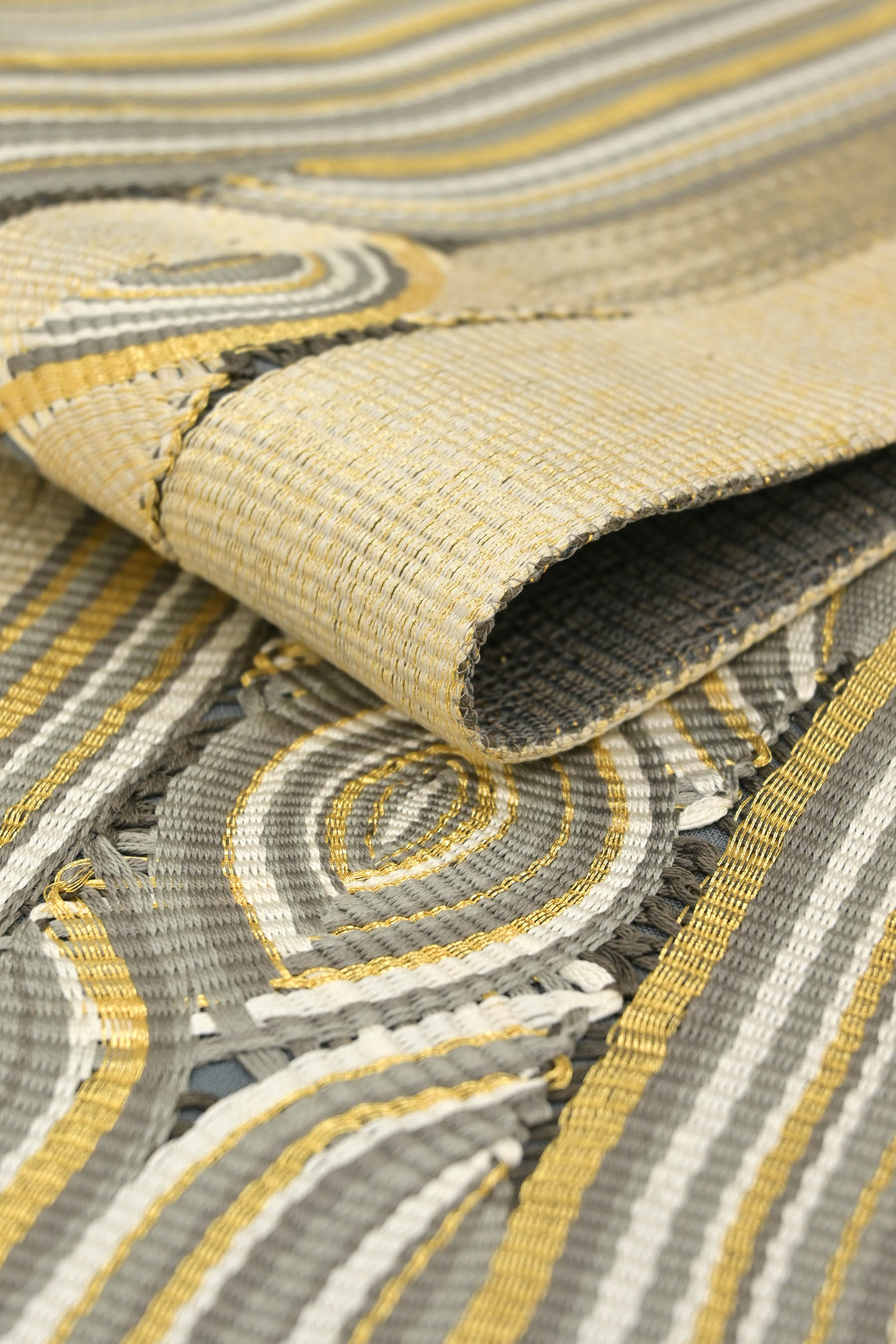 京都ひなや袋帯手織り縞正絹基本の色は青と茶系でしょうか - 着物・浴衣