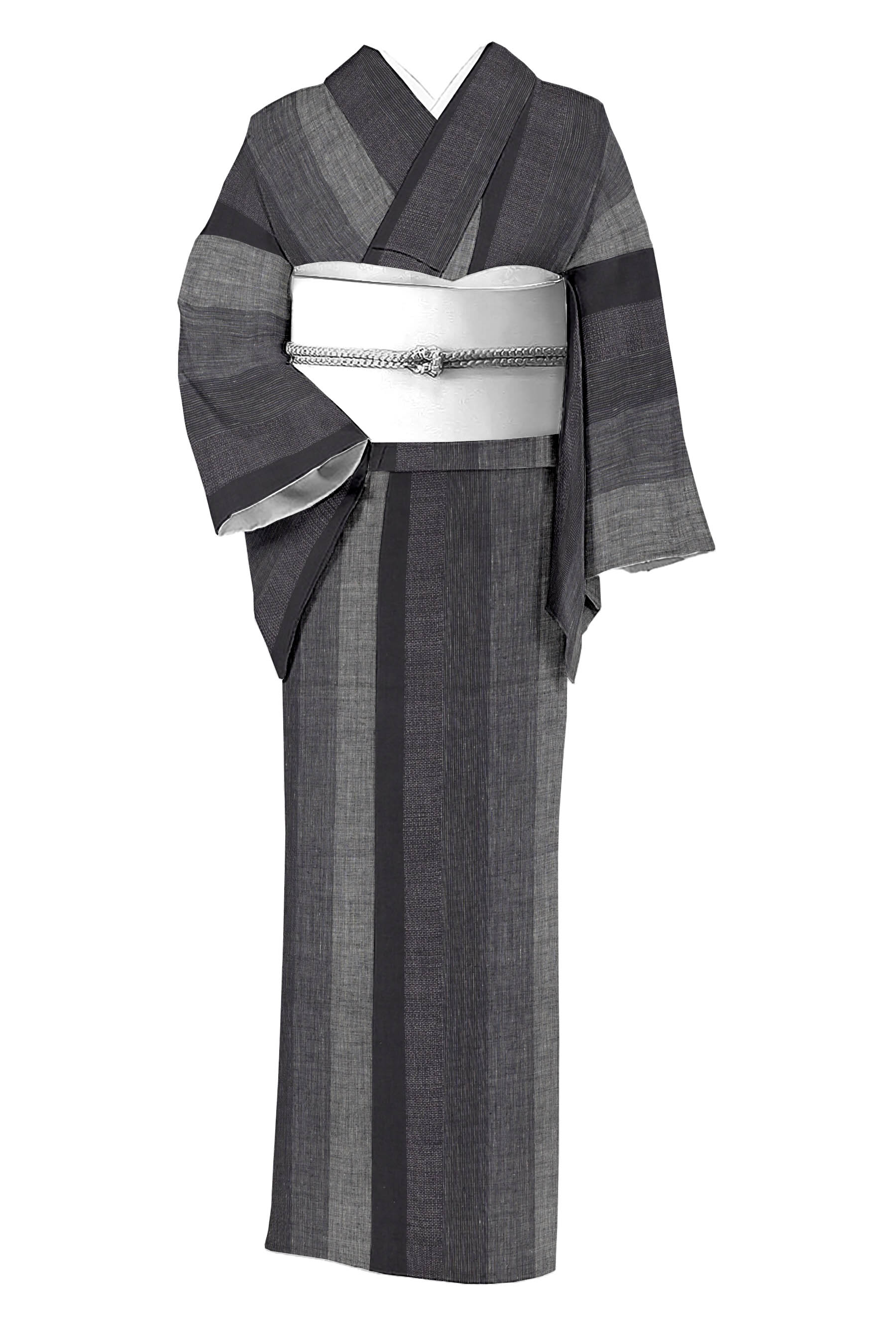 hakuの紬未使用 本場結城紬 袷 紬 着物 - 着物