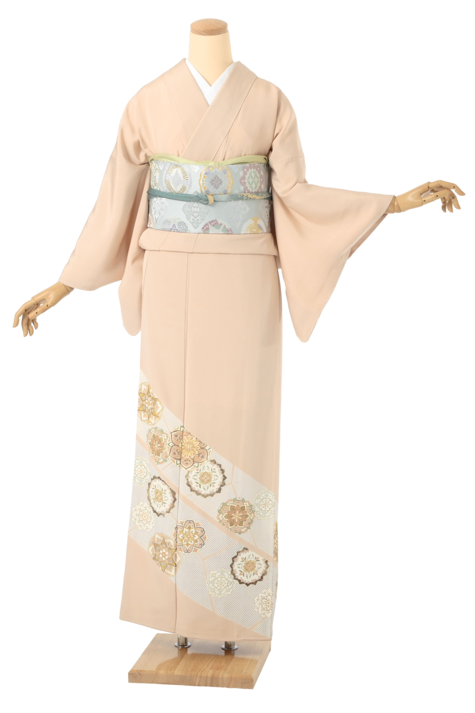 AQK 三越 優雅な藤花に扇 礼装特集 高級留袖 裄たっぷり67cm 