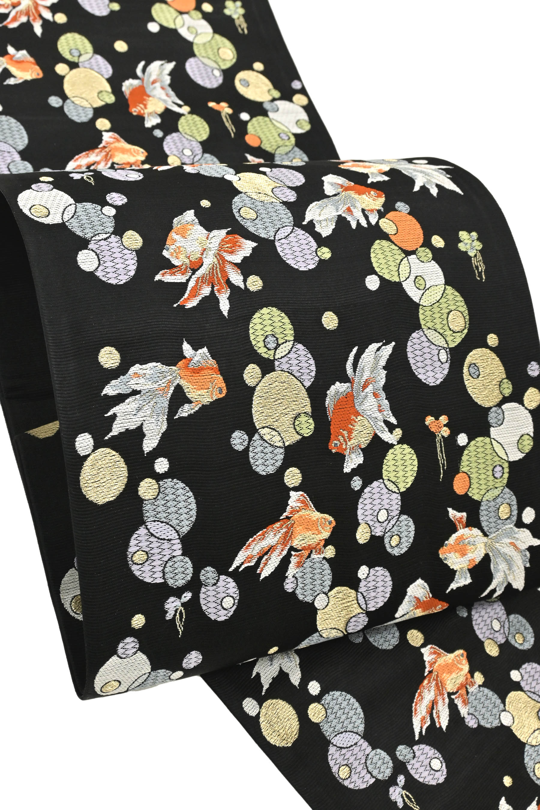 商品詳細 - 正絹西陣袋帯 「おいけの金魚」 京都きもの市場【公式】