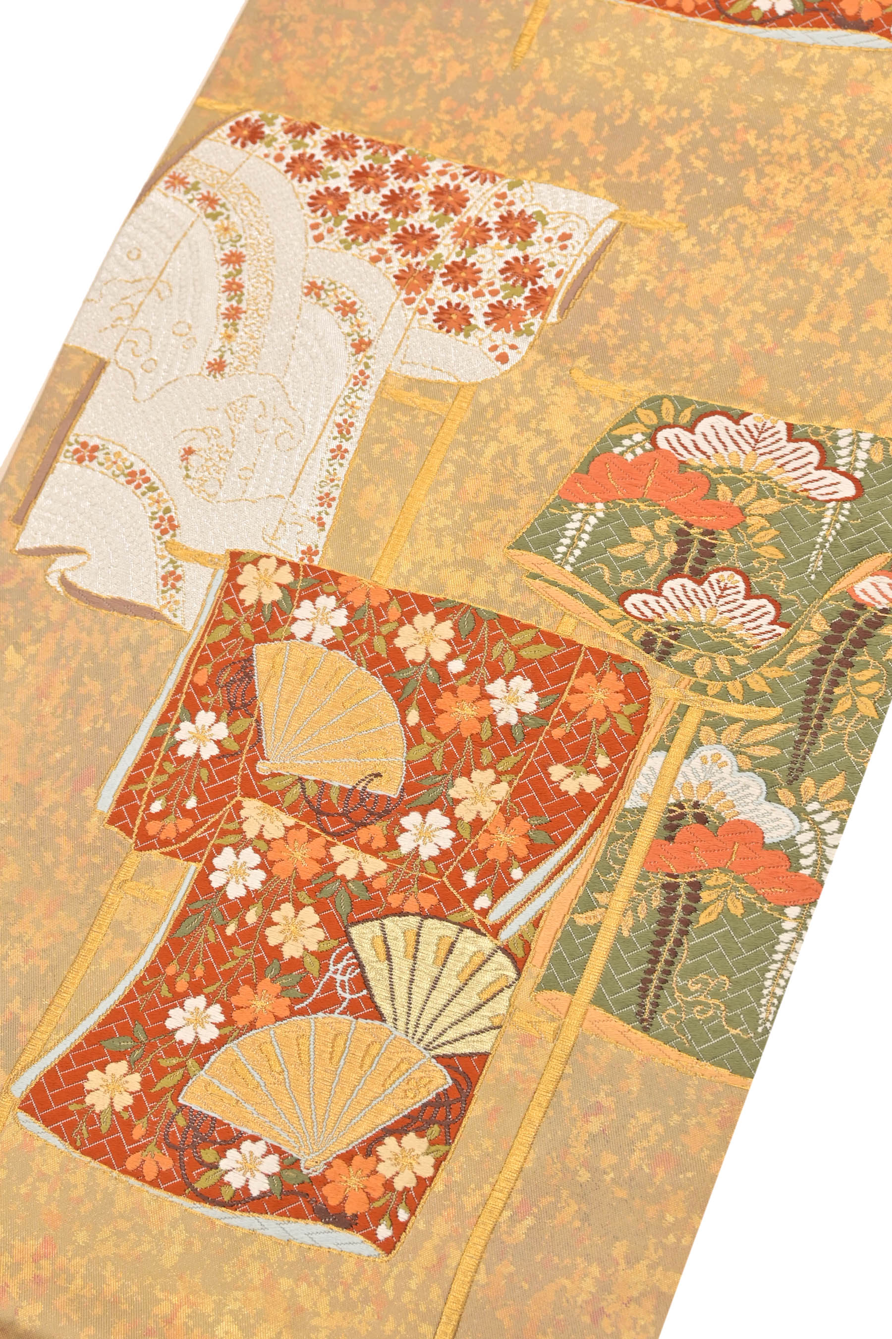 裏地は鶴の模様が織られています正絹　袋帯　山口美術織物　西陣織物　お仕立て上がり　未着用