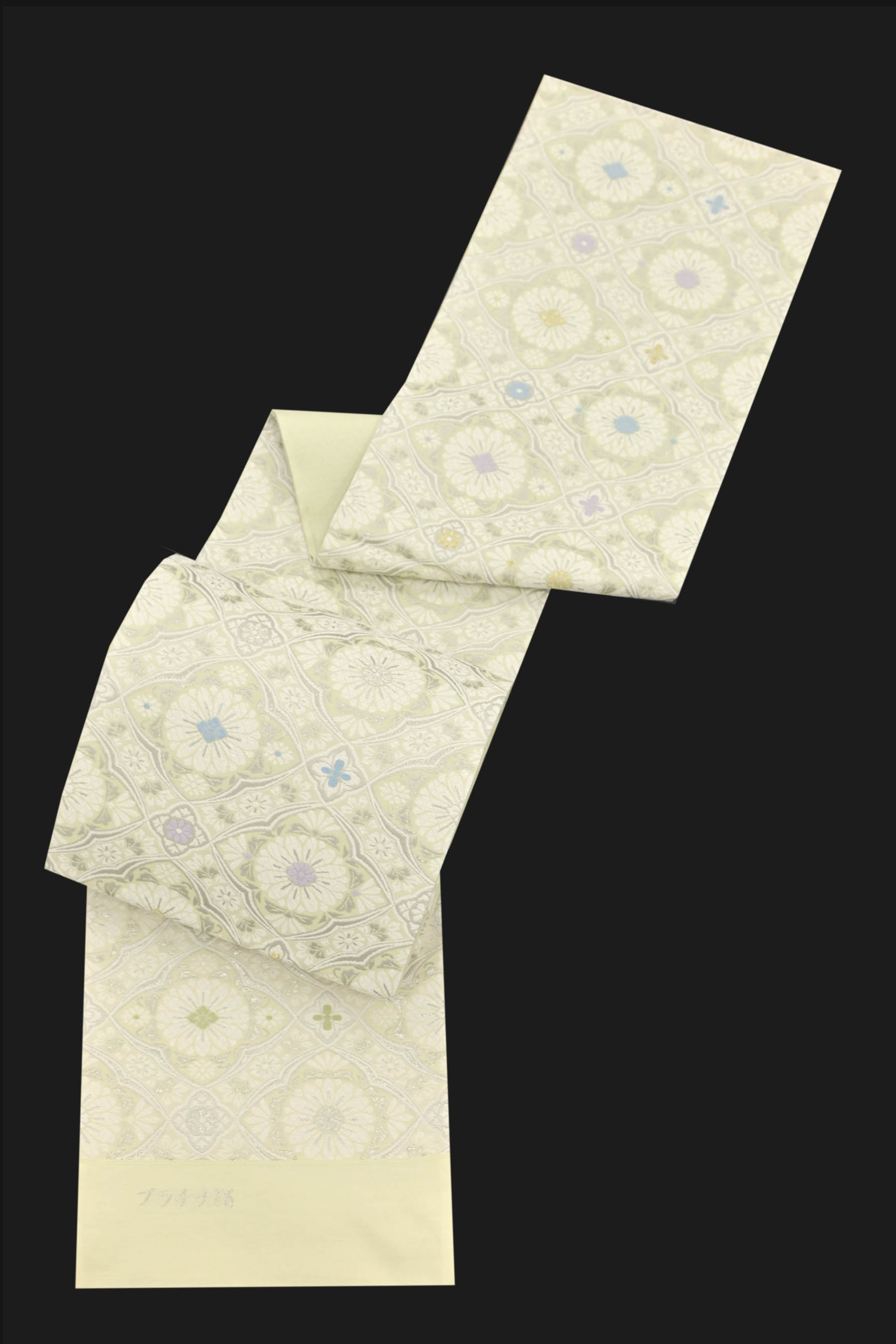 【新品】西陣織　袋帯　お仕立て上がり　松本テル　プラチナ箔　06発送の際は折り畳んで包装します