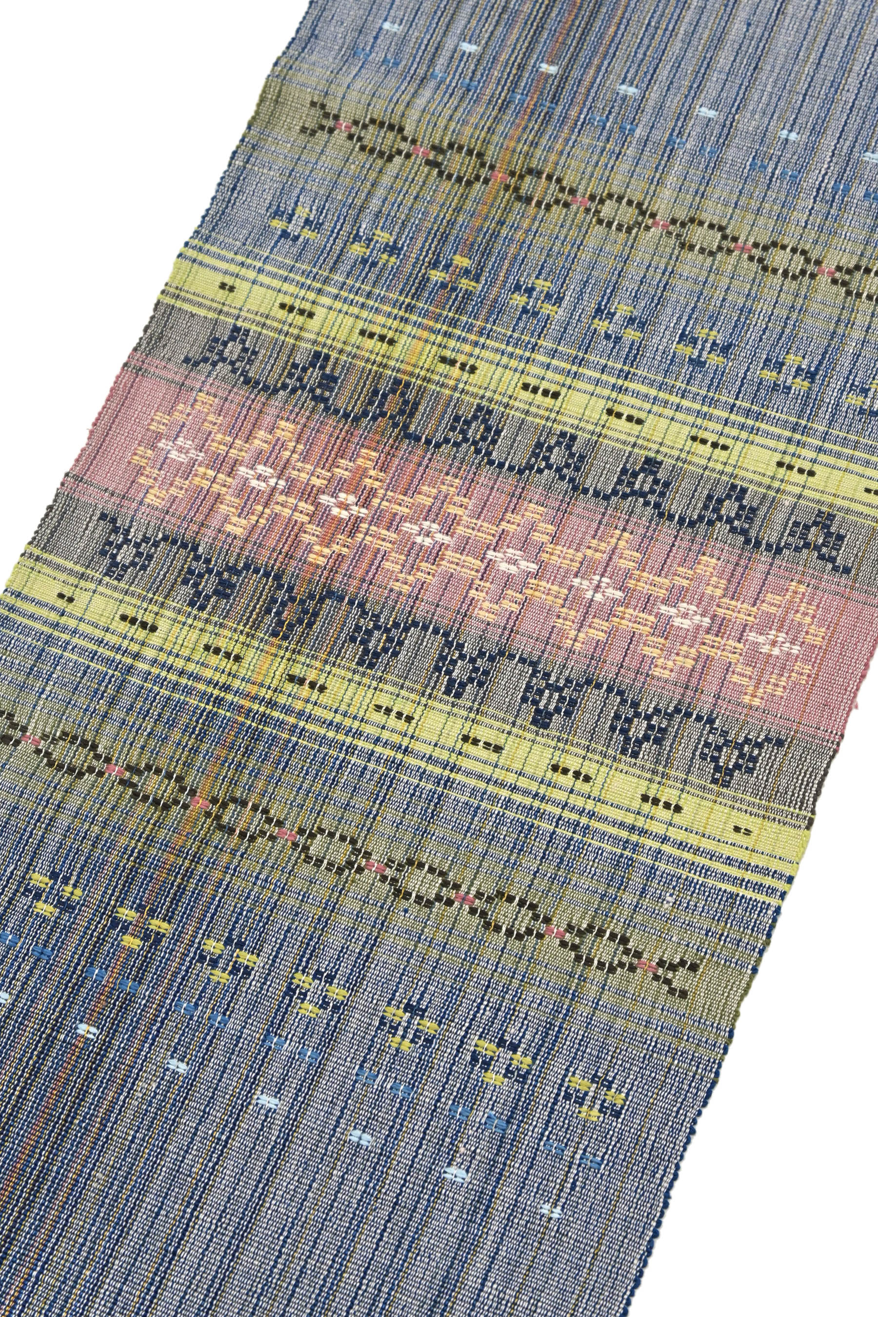 現代の名工 秋山眞和】 特選手織り花織紬八寸名古屋帯 ～綾の手紬