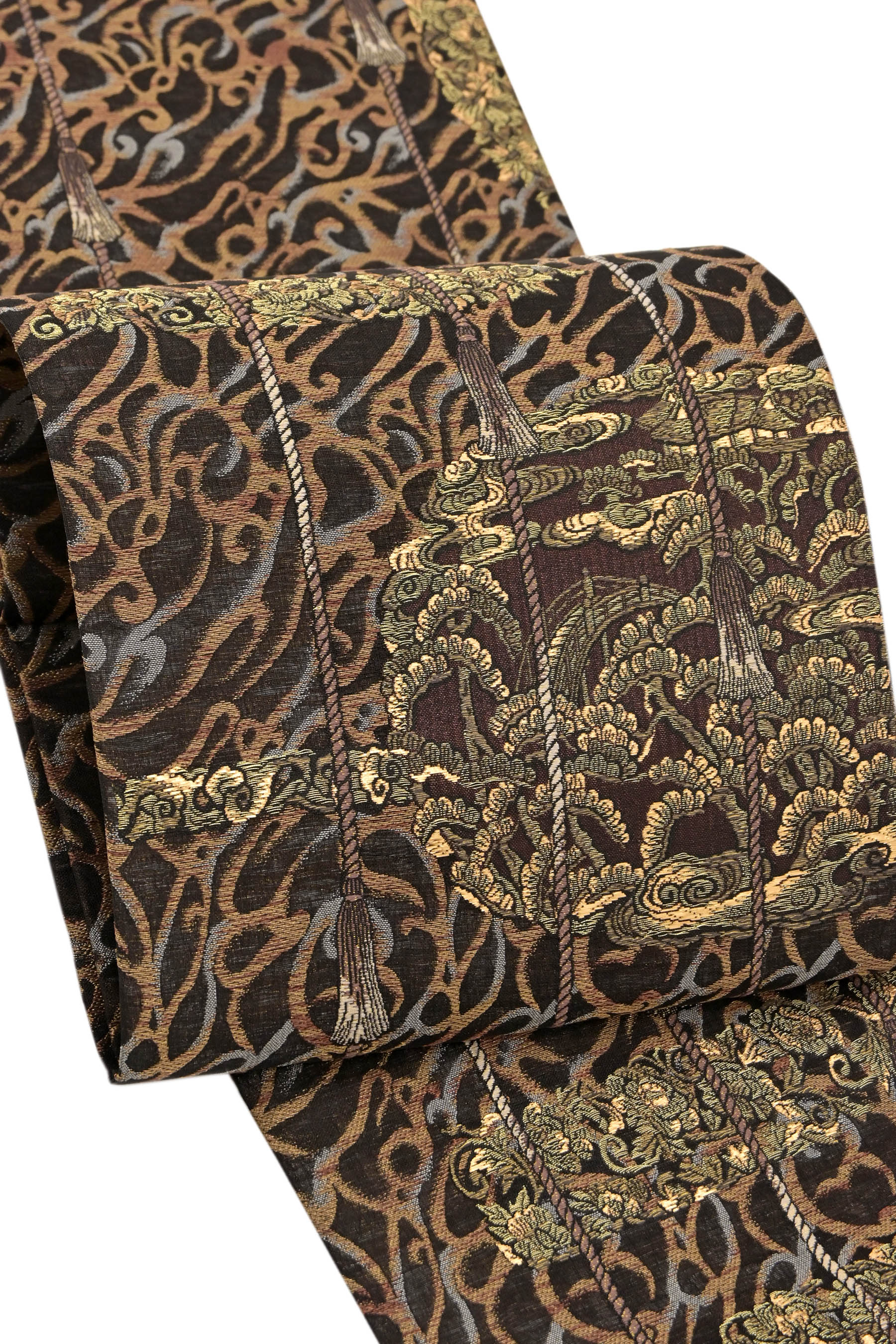 【御仕立て上がり・中古美品】 正絹西陣織丸帯 珍しい丸帯！ 古都京都ならではの逸品！